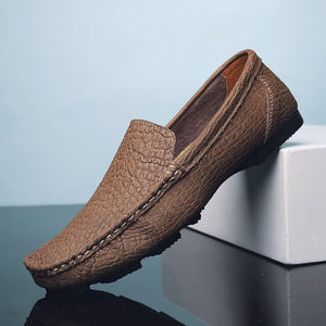 Handmade Fashion men Shoes sewing Casual split leather Flat Men's Loafer Shoes Custom Bespoke Slip-On Brand Footwear Male shoes
